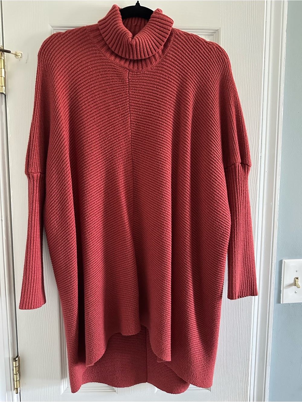 Relaxed Ribbed Turtleneck Sweater